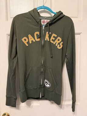 Green Packers Full-Zip Hoodie with Logo